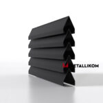 Ламели для забора жалюзи Luxe Л RAL 9005 – покрытие порошковое, толщина 0,45 мм в Кемерове | фото 2