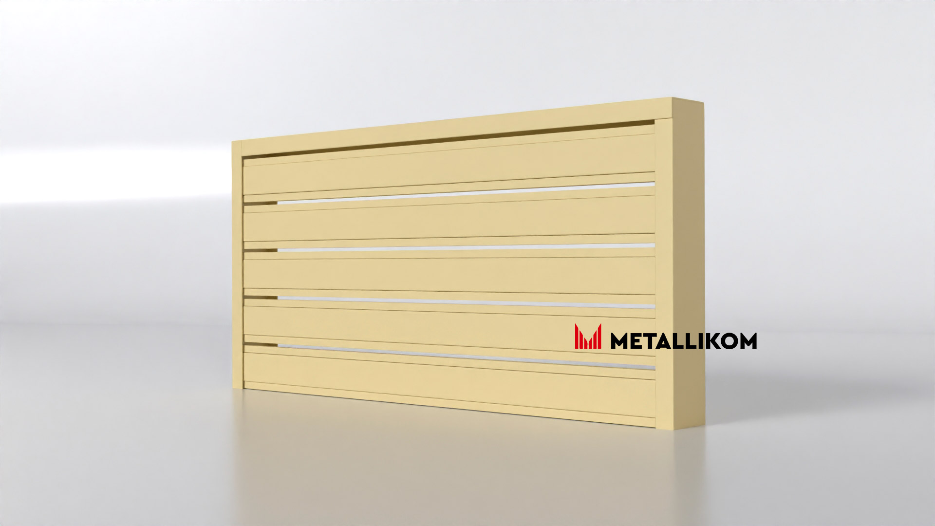 Планкен для забора 120 mm RAL 1014 – покрытие полиэстер, толщина 0,45 мм
