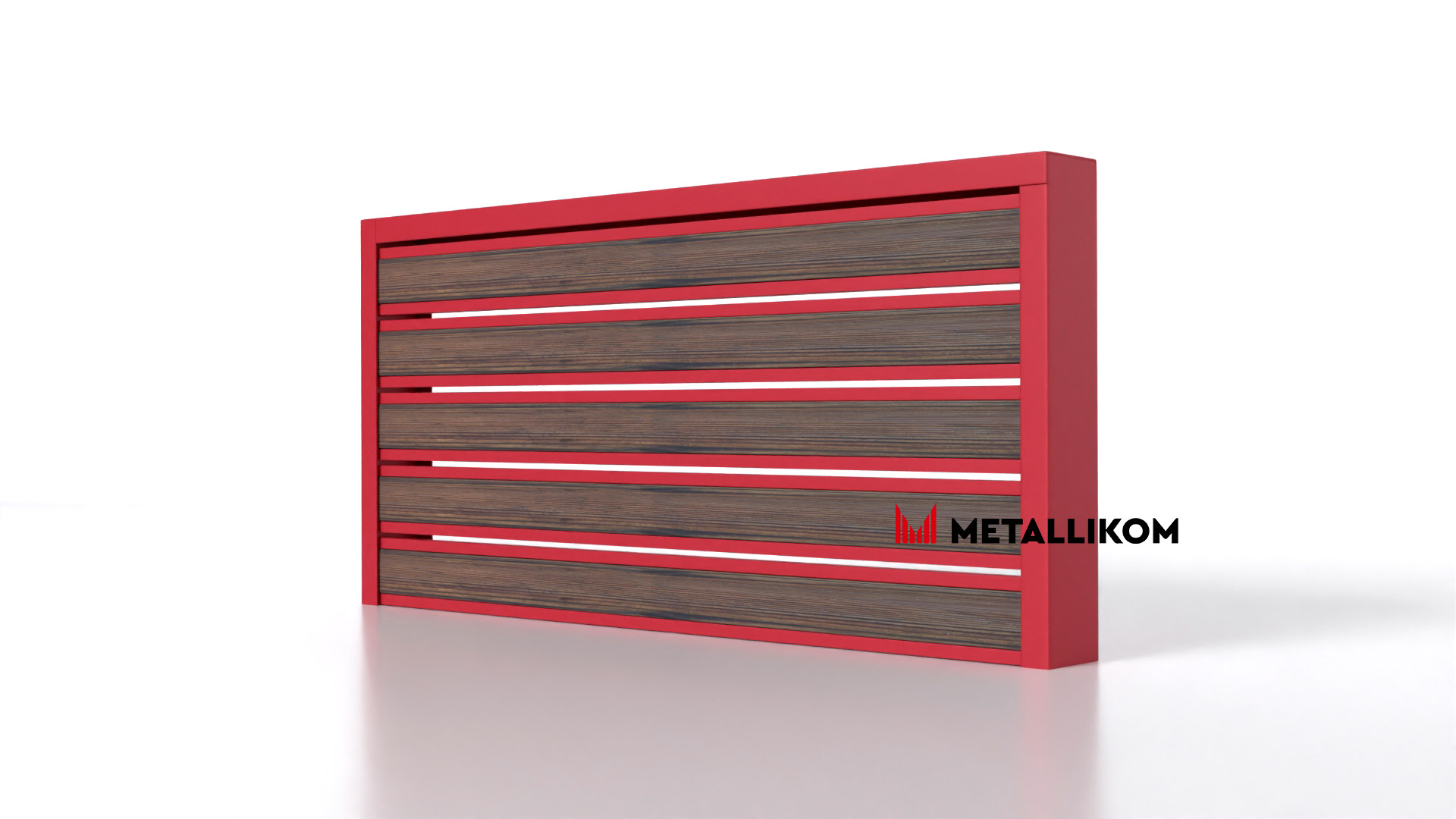 Планкен для забора Printec под дерево 120 mm RAL 3003 – покрытие матовое, толщина 0,45 мм