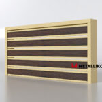 Планкен для забора Printec под дерево 120 mm RAL 1014 – покрытие полиэстер, толщина 0,45 мм в Кемерове | фото 2