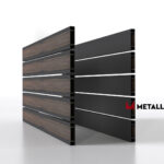 Планкен для забора Printec под дерево 120 mm RAL 7024 – покрытие порошковое, толщина 0,45 мм в Кемерове | фото 1