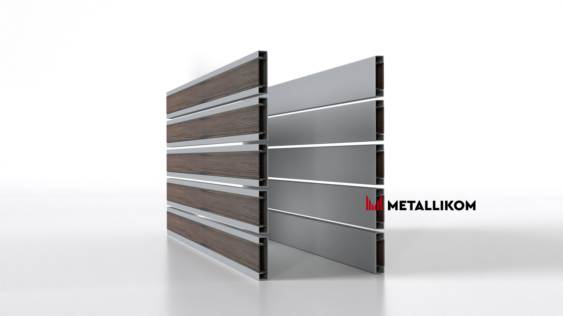 Планкен для забора Printec под дерево 120 mm RAL 7004 – покрытие полиэстер, толщина 0,45 мм