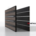 Планкен для забора Printec под дерево 120 mm RAL 9005 – покрытие полиэстер, толщина 0,45 мм в Кемерове | фото 2