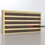 Планкен для забора Printec под дерево 120 mm RAL 1014 – покрытие полиэстер, толщина 0,45 мм в Кемерове | фото 4