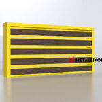 Планкен для забора Printec под дерево 120 mm RAL 1018 – покрытие матовое, толщина 0,45 мм в Кемерове | фото 4